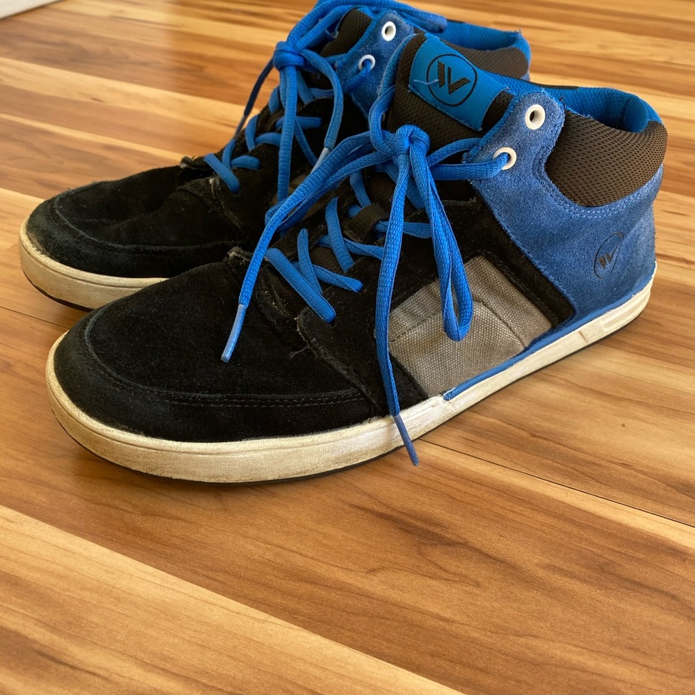 Electric Blue Suede Hi Top Sneakers